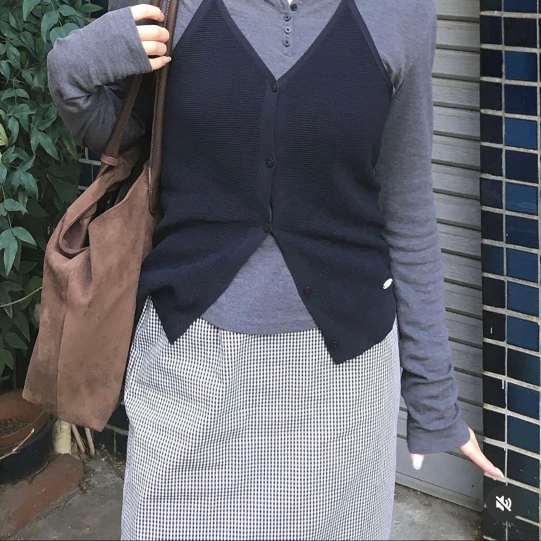 muori ギンガムチェック ペンシルスカート 新品タグ付き