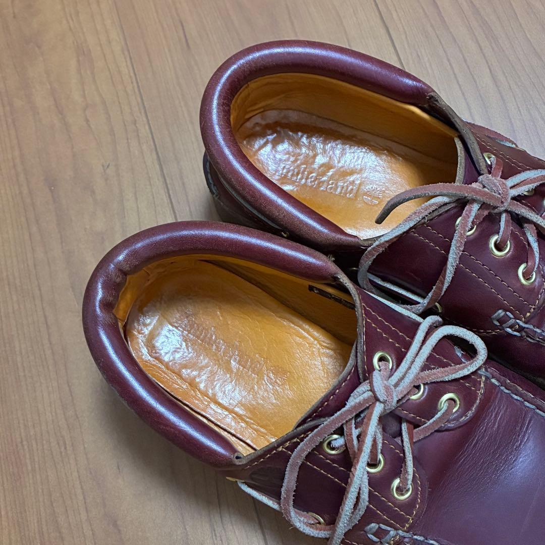 Timberland 3eye 25.5cm バーガンディ デッキシューズ