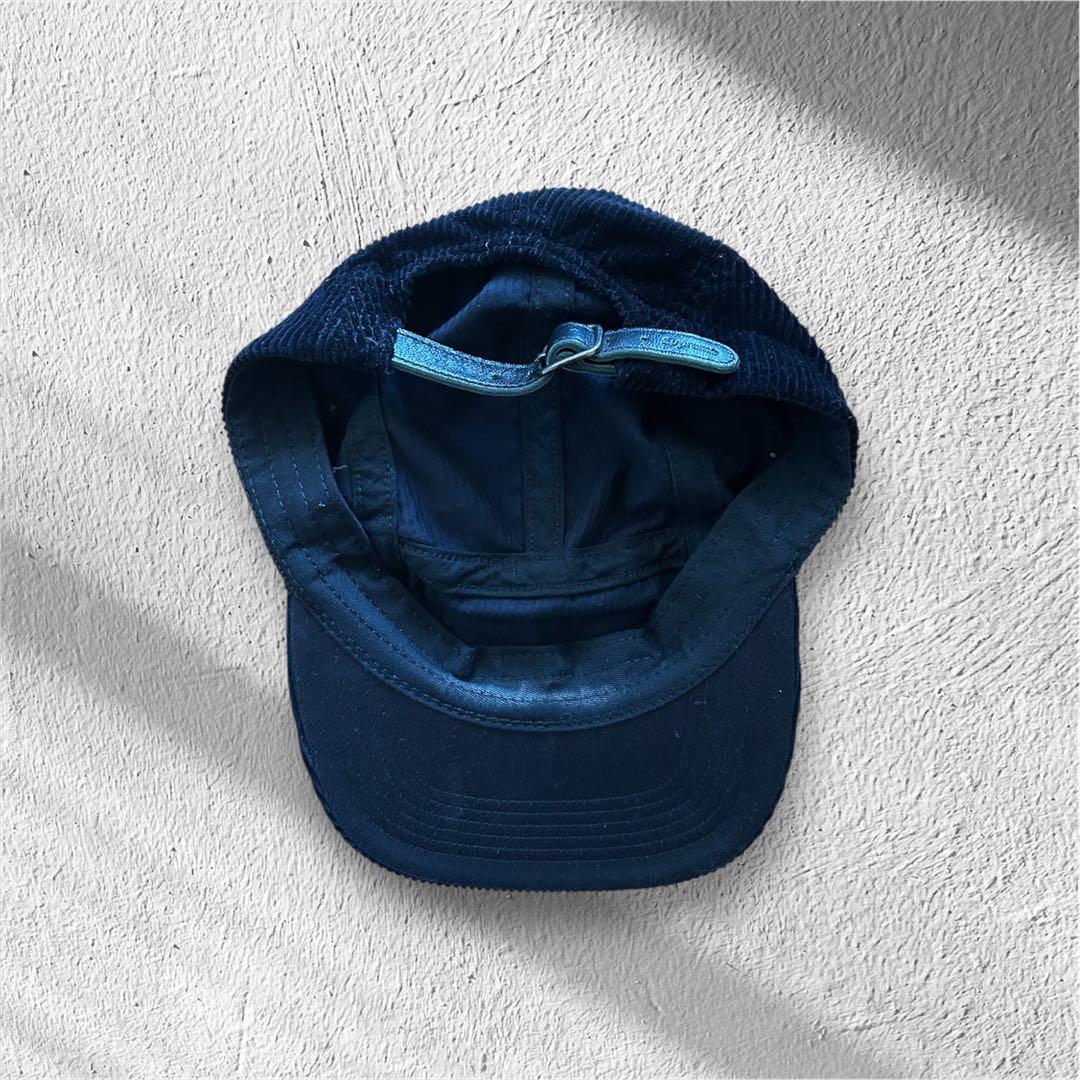 Supreme ブラック コーデュロイ キャップ