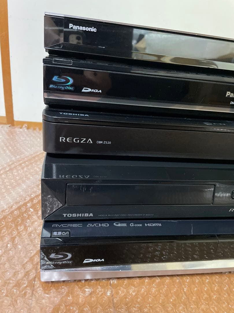 Panasonic TOSHIBA ブルーレイレコーダー5セットジャンク品