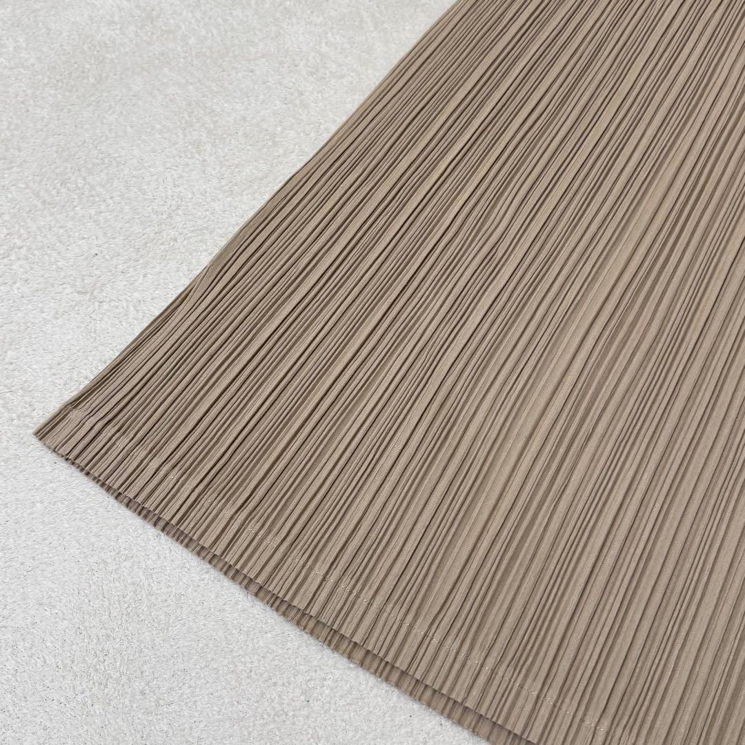 極美品✨PLEATS PLEASE Xサイズ プリーツ　ベージュ　ロングスカート