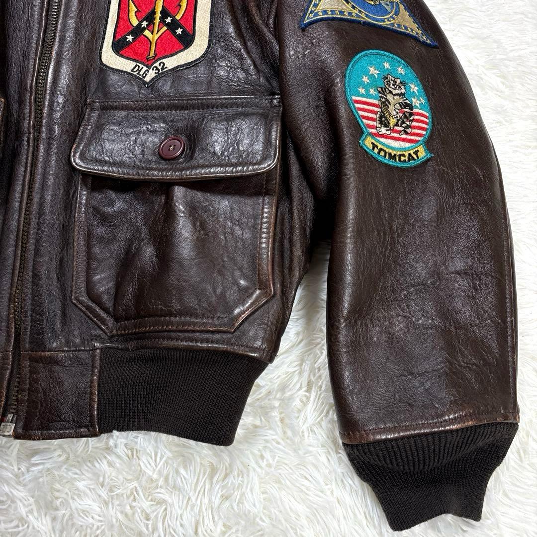 ✨希少・トップガン✨アヴィレックス　G-1 フライトジャケット　レザー　初期