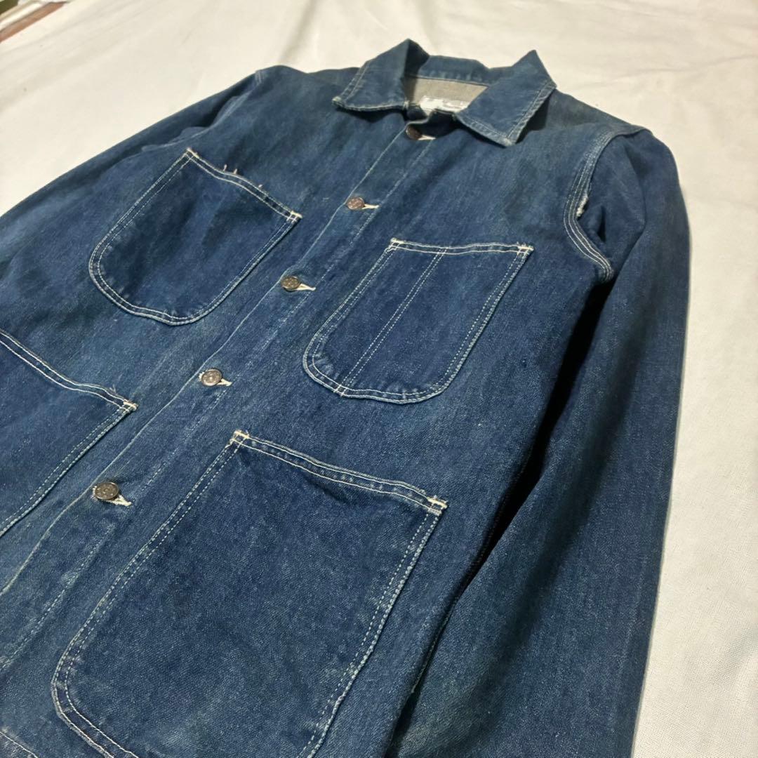 90s UNIVERSAL OVERALL USA製 デニムカバーオール 38