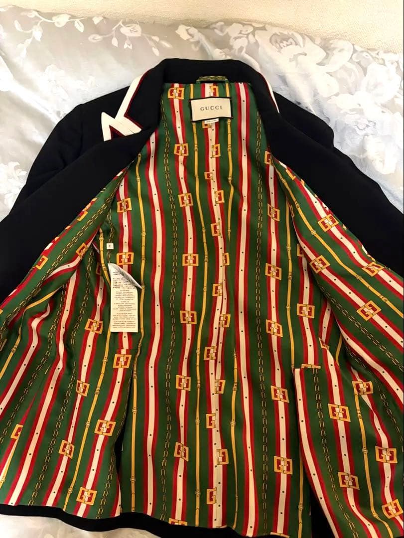 【美品】GUCCI グッチ セットアップ ジャケット44＆ノースリーブワンピース