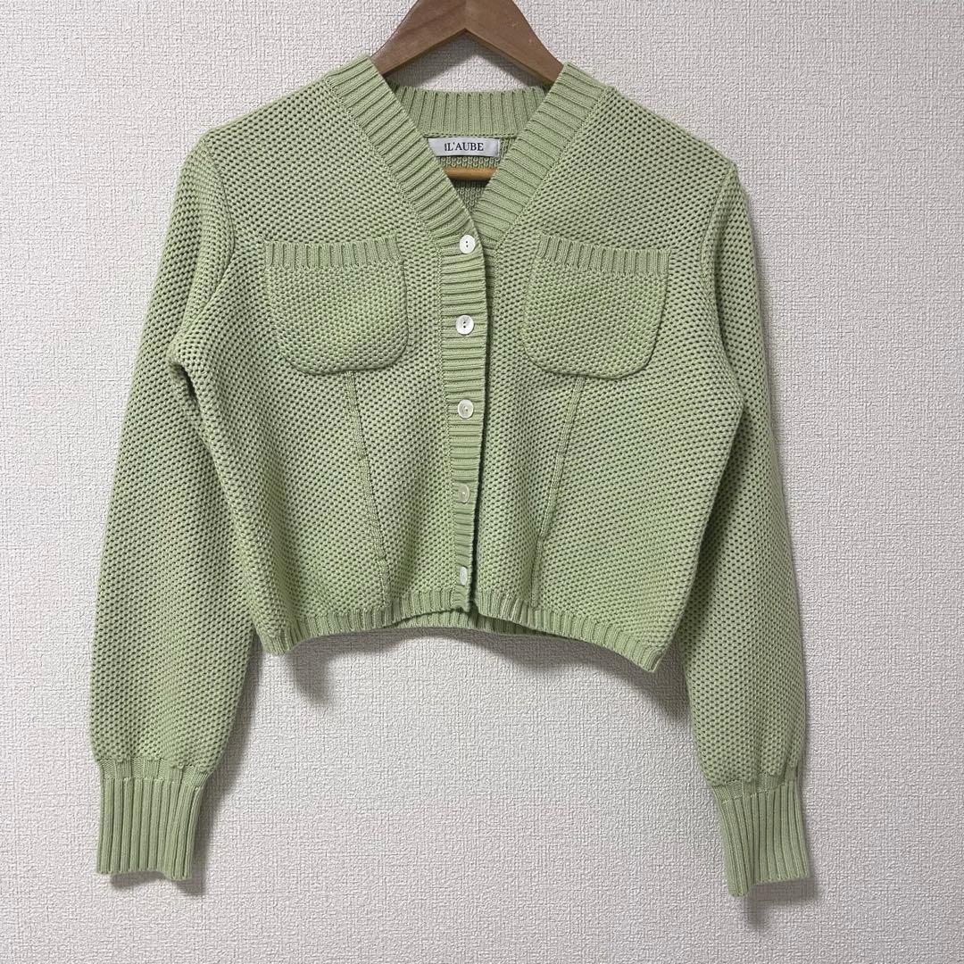 【値下げしました】Basket Knit Cardigan ピスタチオ