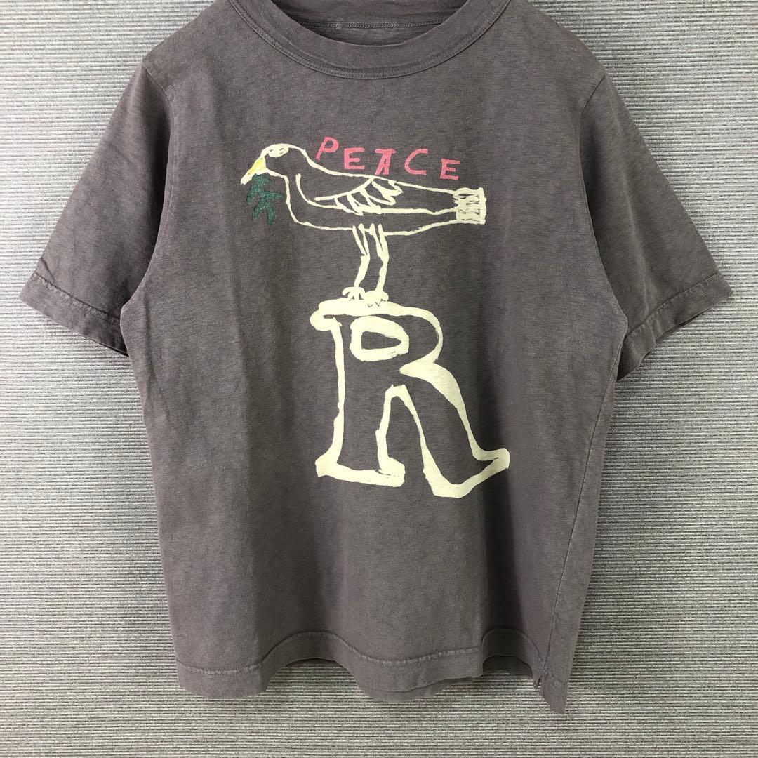 45R ピースバードプリントの90845星Tシャツ スミクロ