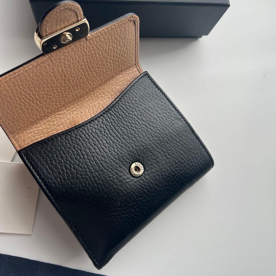 163 極上美品 GUCCI グッチ 2つ折り財布