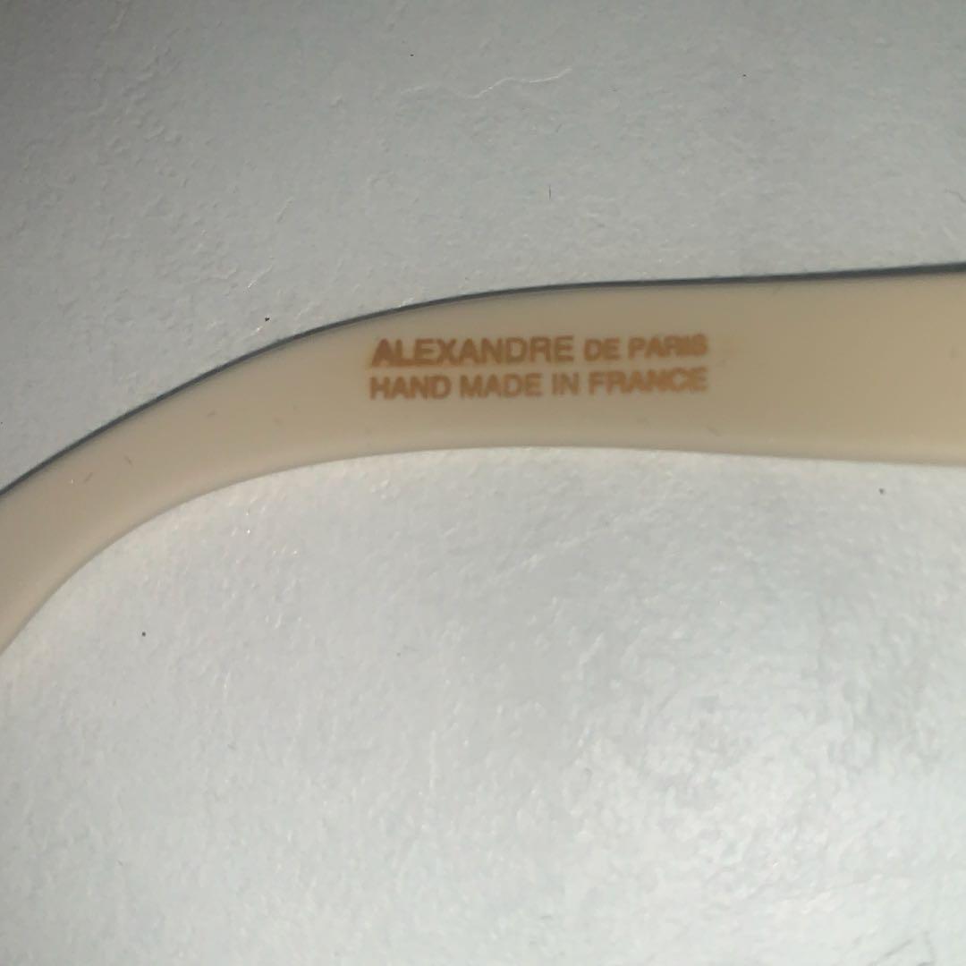 ALEXANDRE DE PARIS カチューシャ ブラック×ベージュ　極美品
