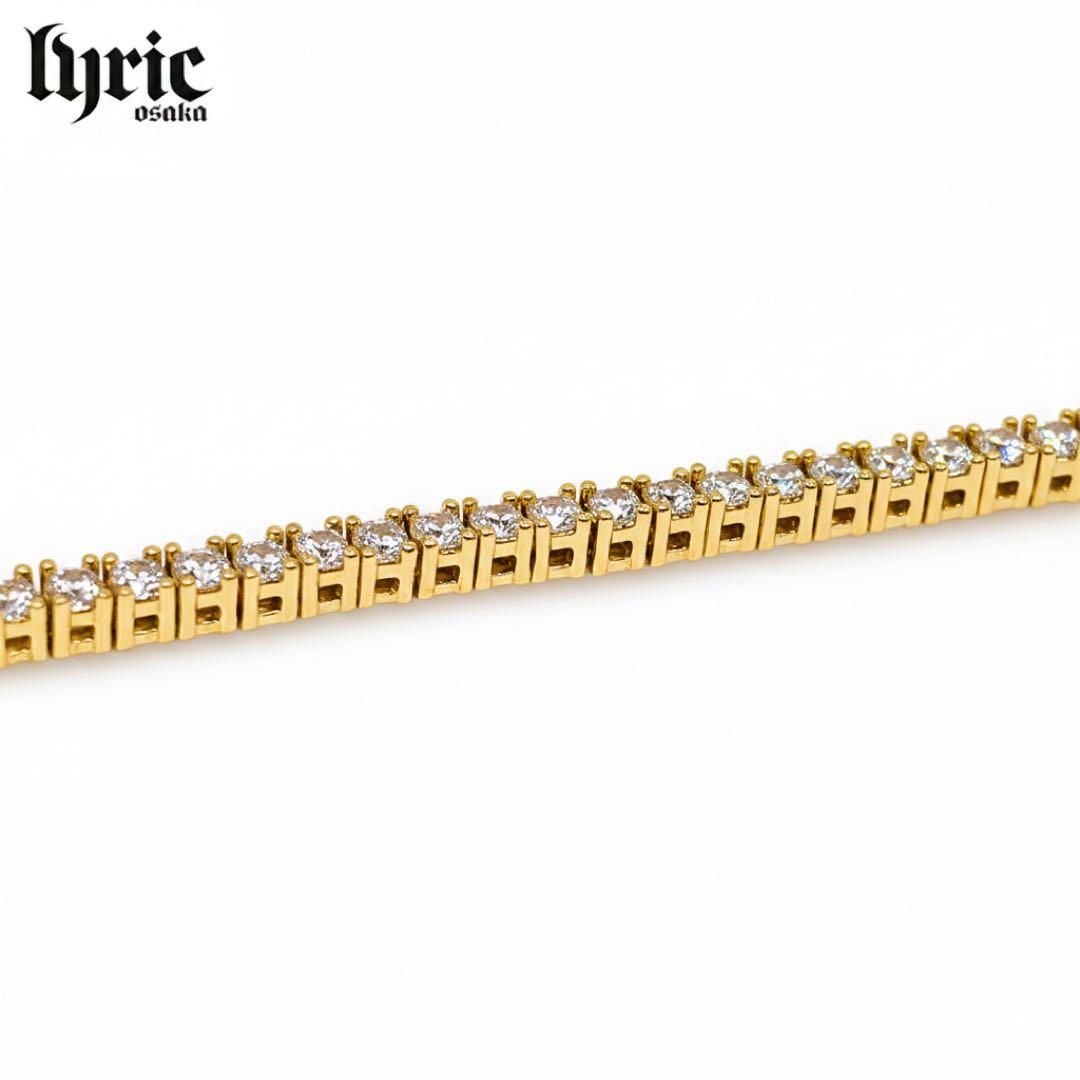テニスチェーン ゴールド 2mm 50cm テニスネックレス ブリンブリン