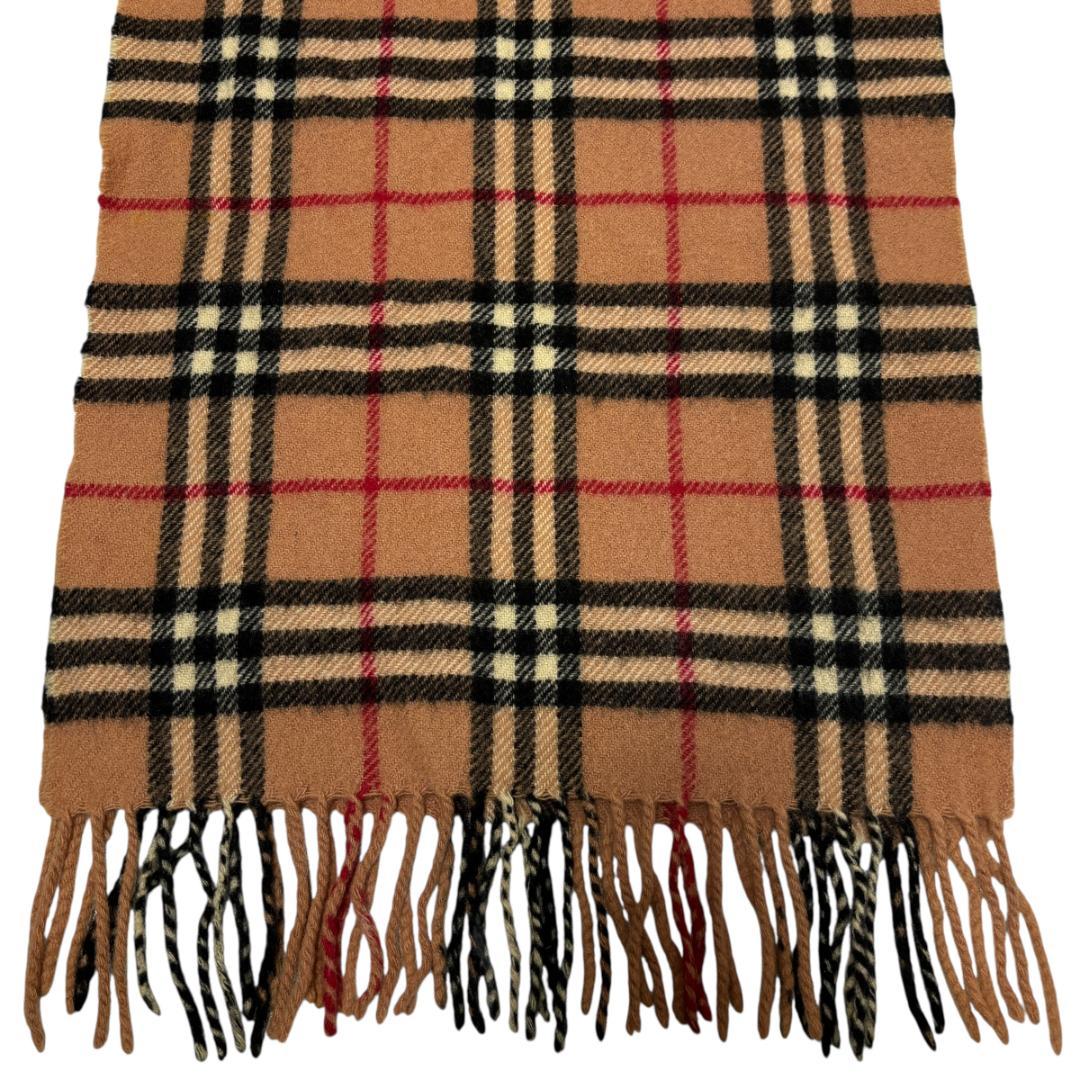 Burberrysバーバリーズ マフラー ノバチェック キャメル系ロングタイプ
