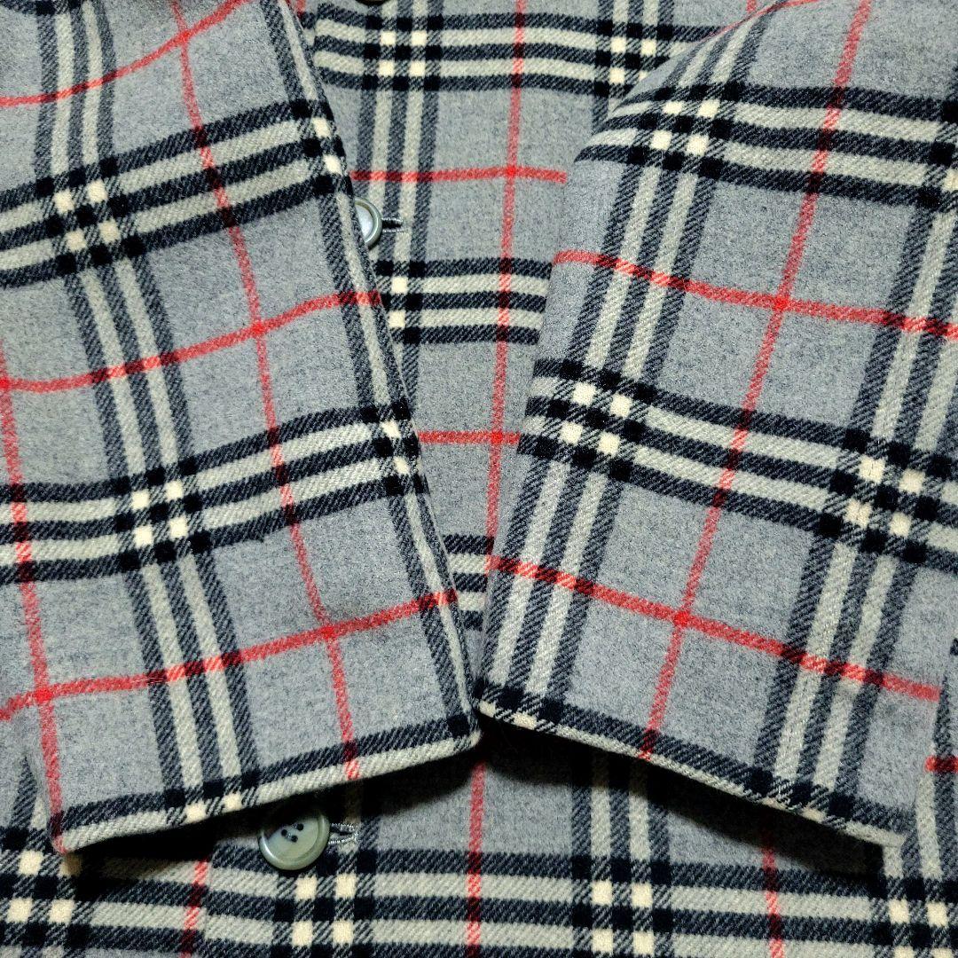 BURBERRY　ウールコート ノバチェック　リバーシブル 大きいサイズ グレー
