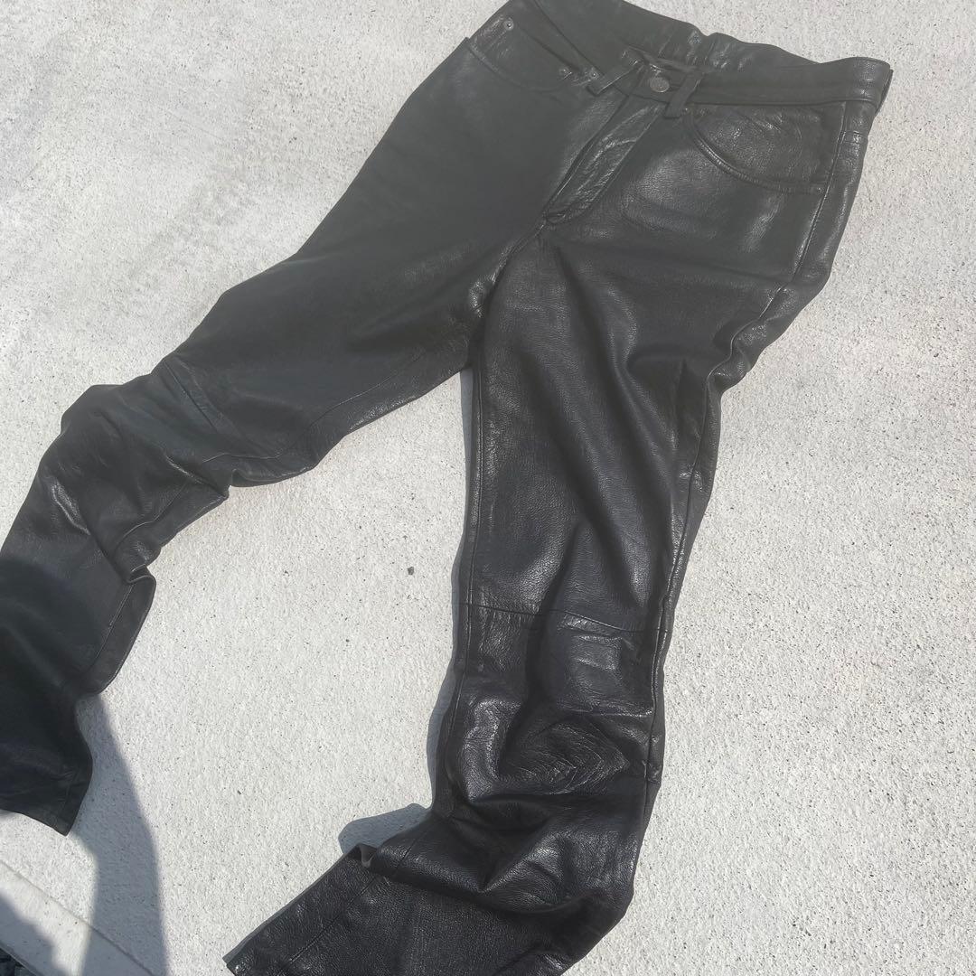 【名作】80s FICCE フィッチェ レザーパンツ カウレザー M ドン小西
