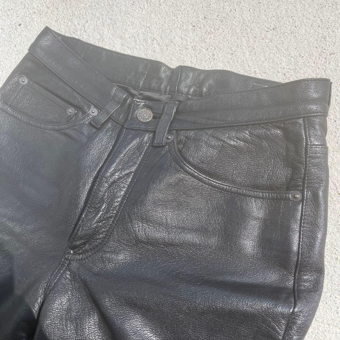 【名作】80s FICCE フィッチェ レザーパンツ カウレザー M ドン小西