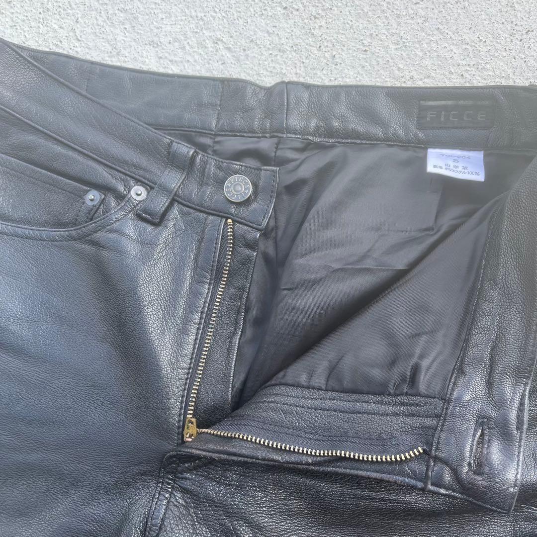 【名作】80s FICCE フィッチェ レザーパンツ カウレザー M ドン小西