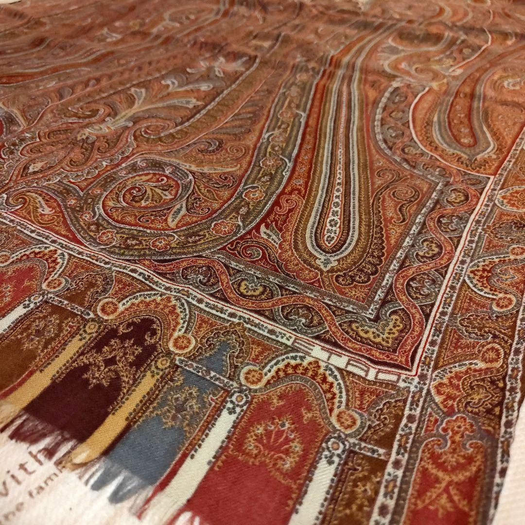 ETRO ペイズリー柄 シルク＆ウール ストール