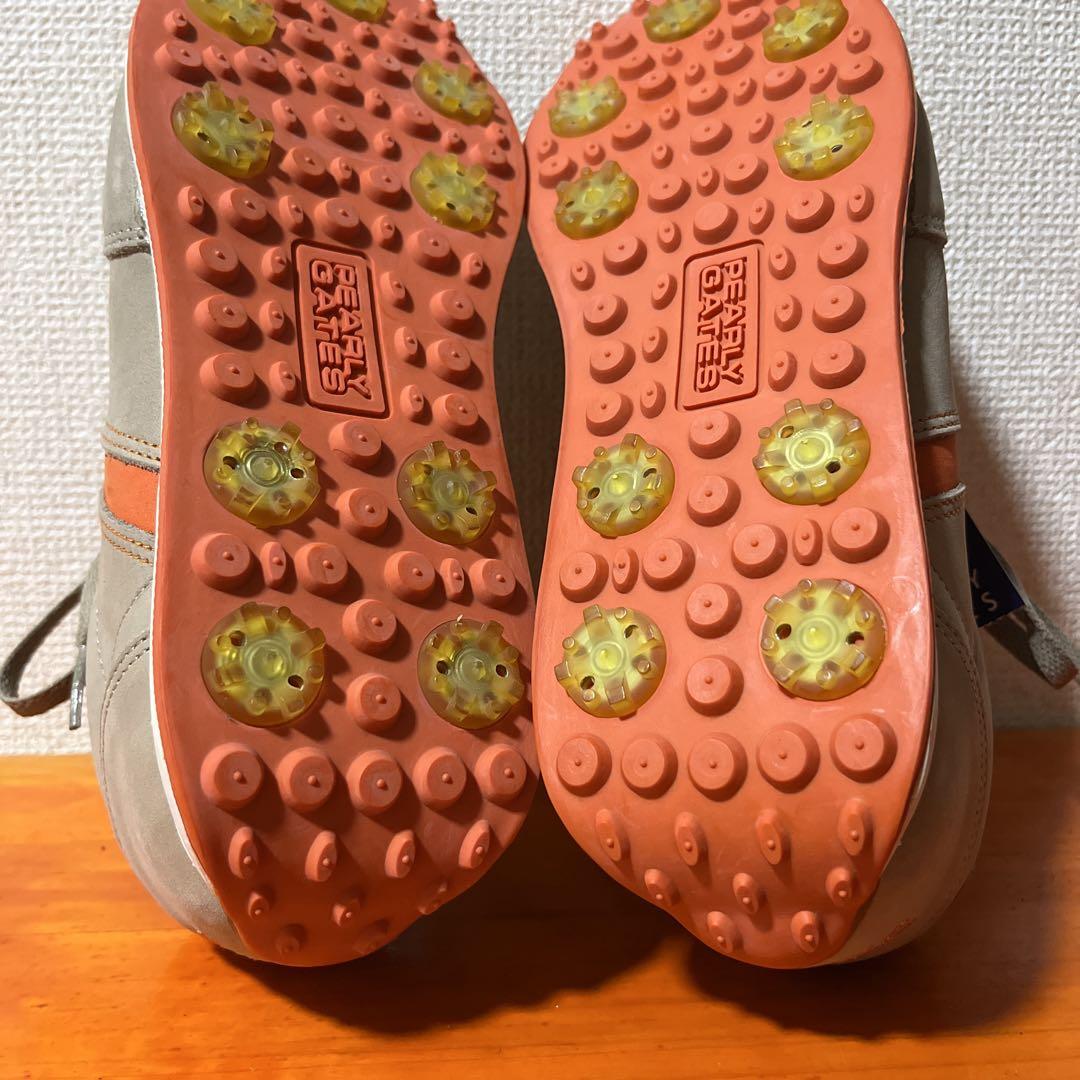 ❀試着のみ パーリーゲイツ ベージュ 25cm ゴルフシューズ
