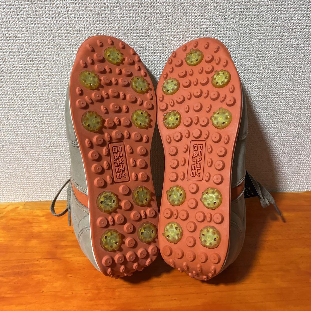❀試着のみ パーリーゲイツ ベージュ 25cm ゴルフシューズ