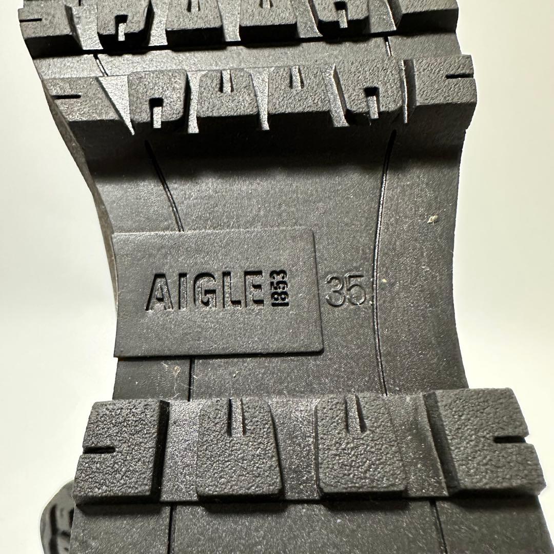 【超美品】AIGLEエーグル アリア ラバーブーツ22.5cmブラック