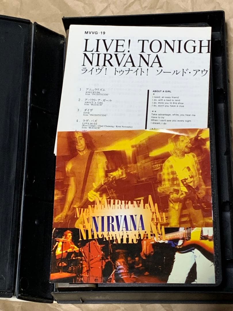 ニルヴァーナ ライブ!トゥナイト! 中古VHSビデオ　NIRVARNA LIVE
