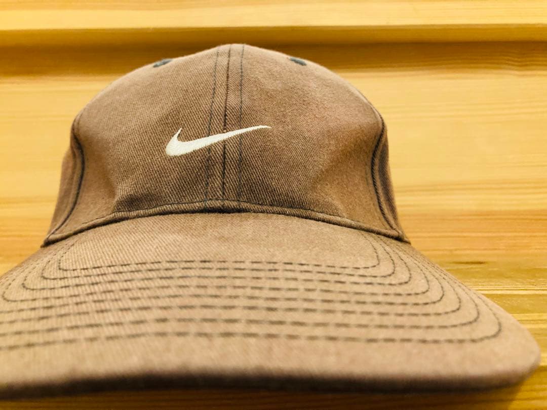 Nike ナイキ 炭黒 90s 古着 キャップ 茶色 小松春奈 菅田将暉 レア