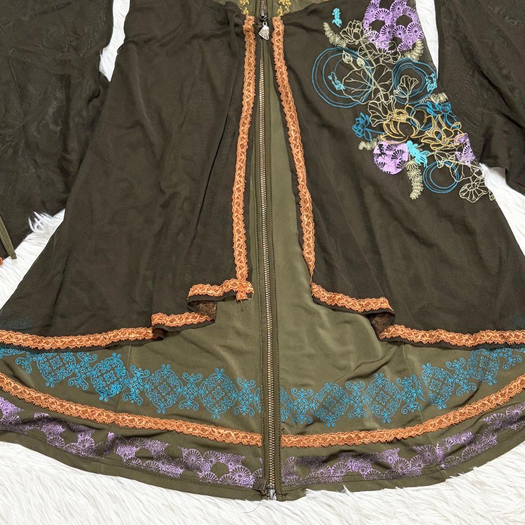 オッズオン　オッズオネスト　チャイナワンピース　刺繍　ダブルジップ　新品未使用