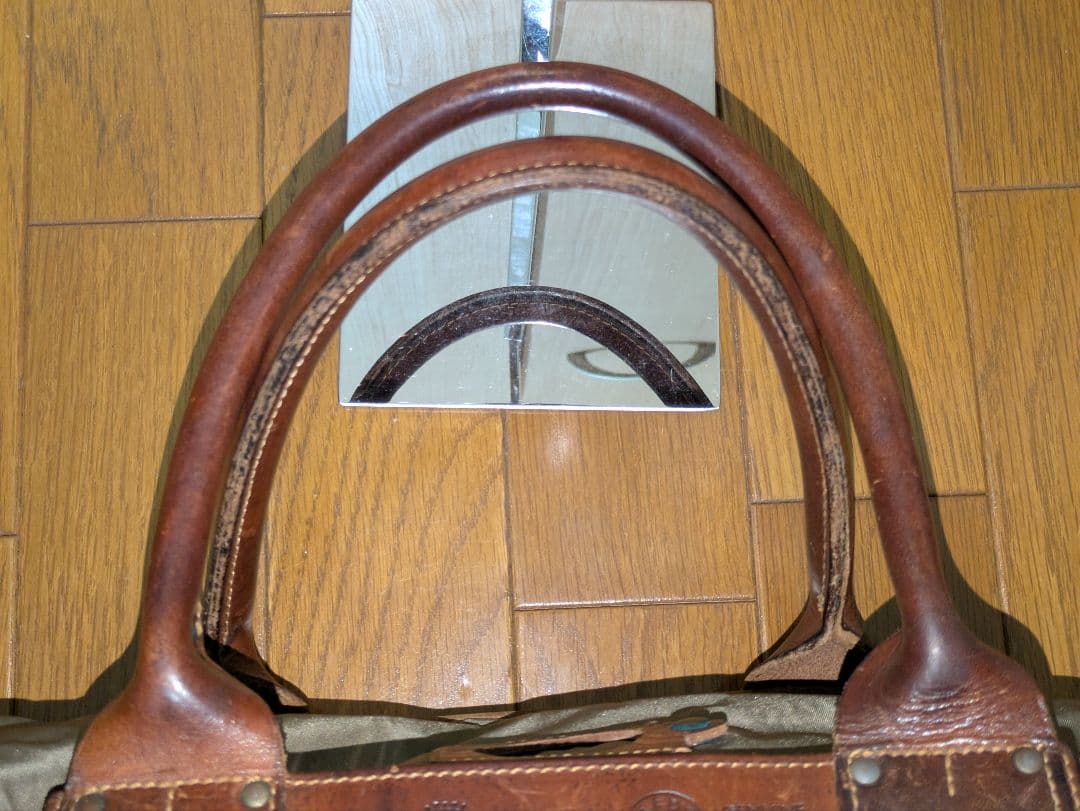 フェリージ Felisi P4 カーキ ナイロン ボストンバッグ 付属品有り