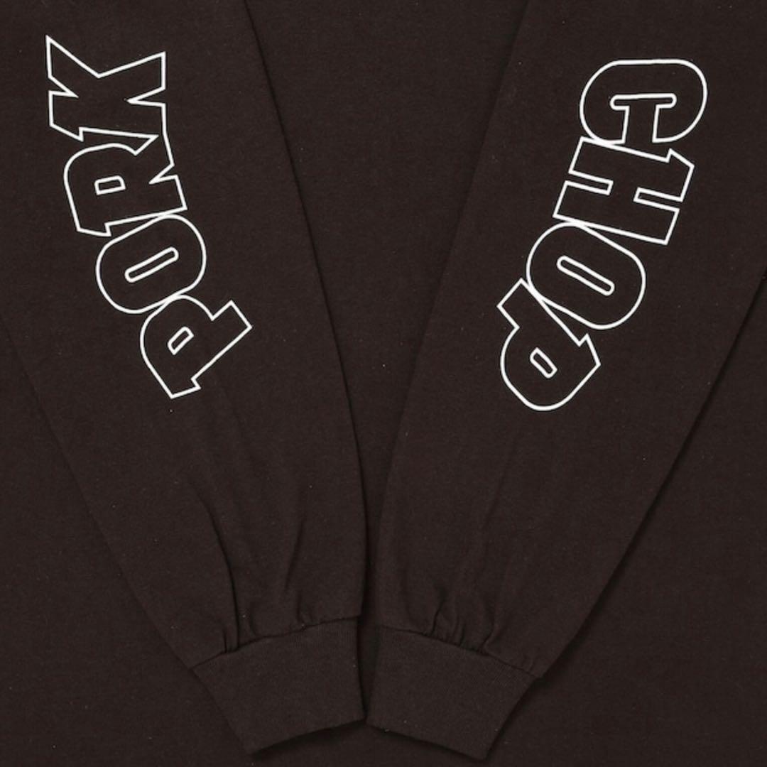 【PORK CHOP】 BIG LOGO L/S DARK BROWN　Lサイズ