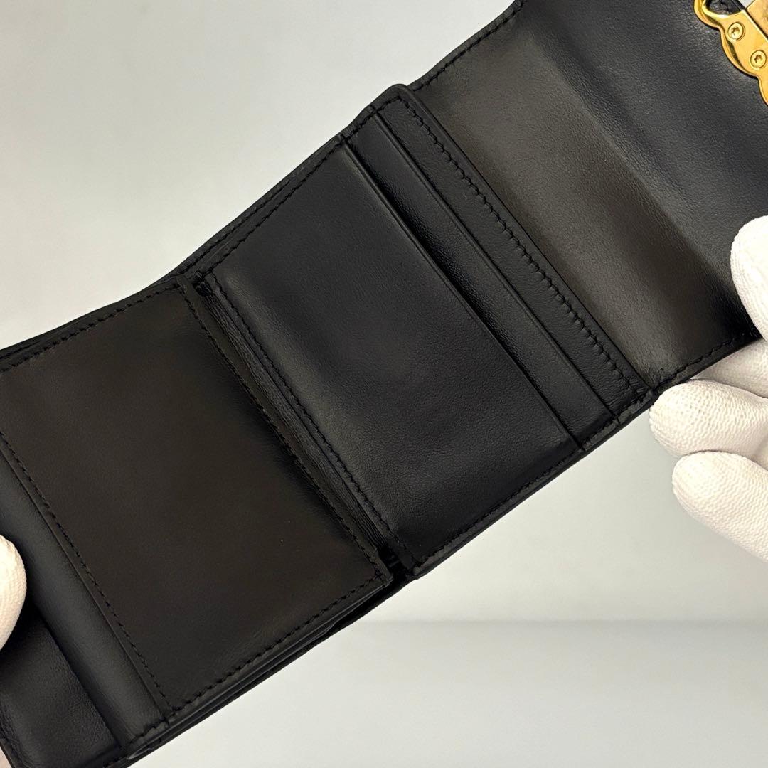 CELINE セリーヌ　トリオンフ　カーフスキン　三つ折り　財布　ミニ財布