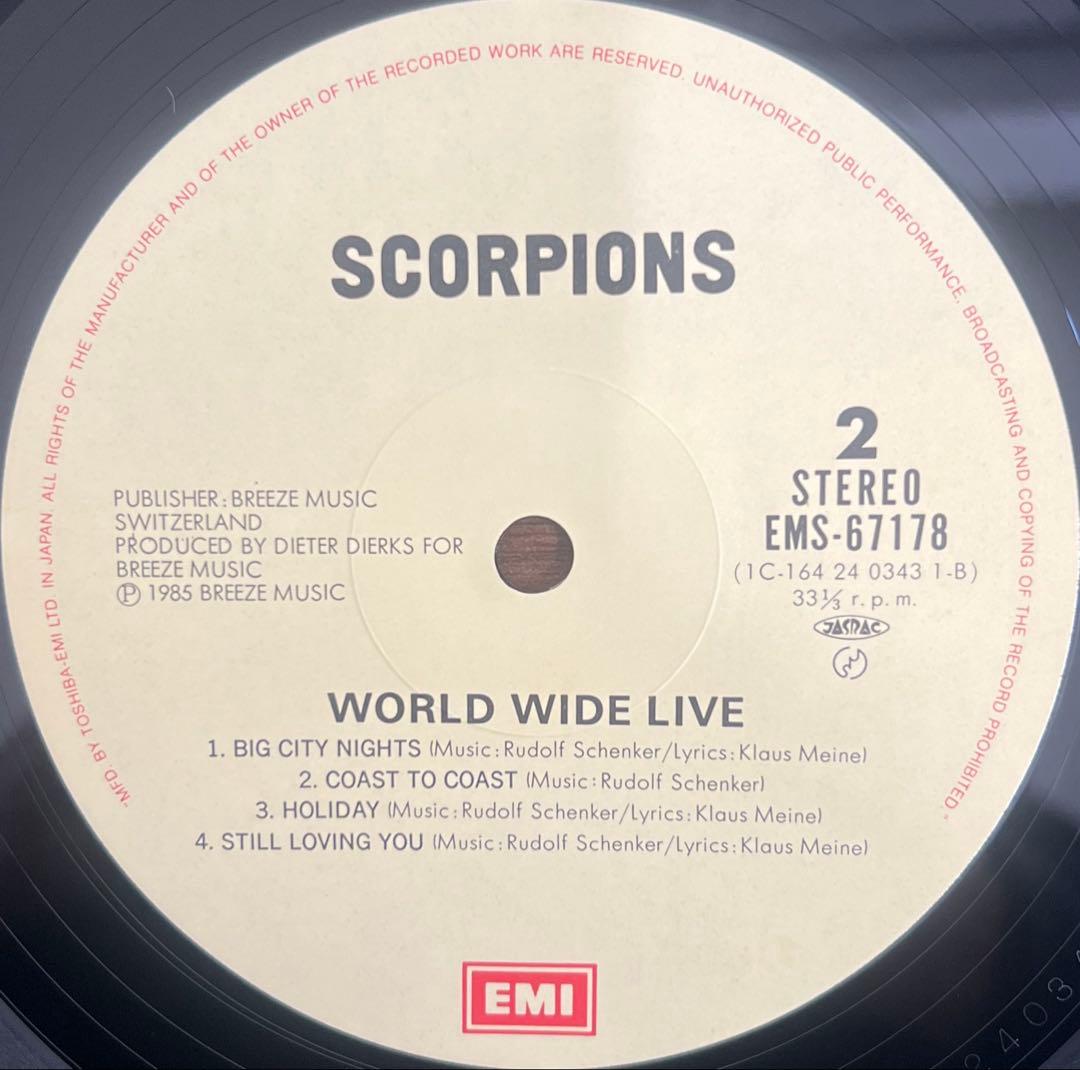 【2LP/帯付】Scorpions / World Wide Live