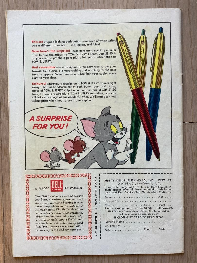 1956年 アメリカンコミック トムとジェリー コミックス #139アメコミ