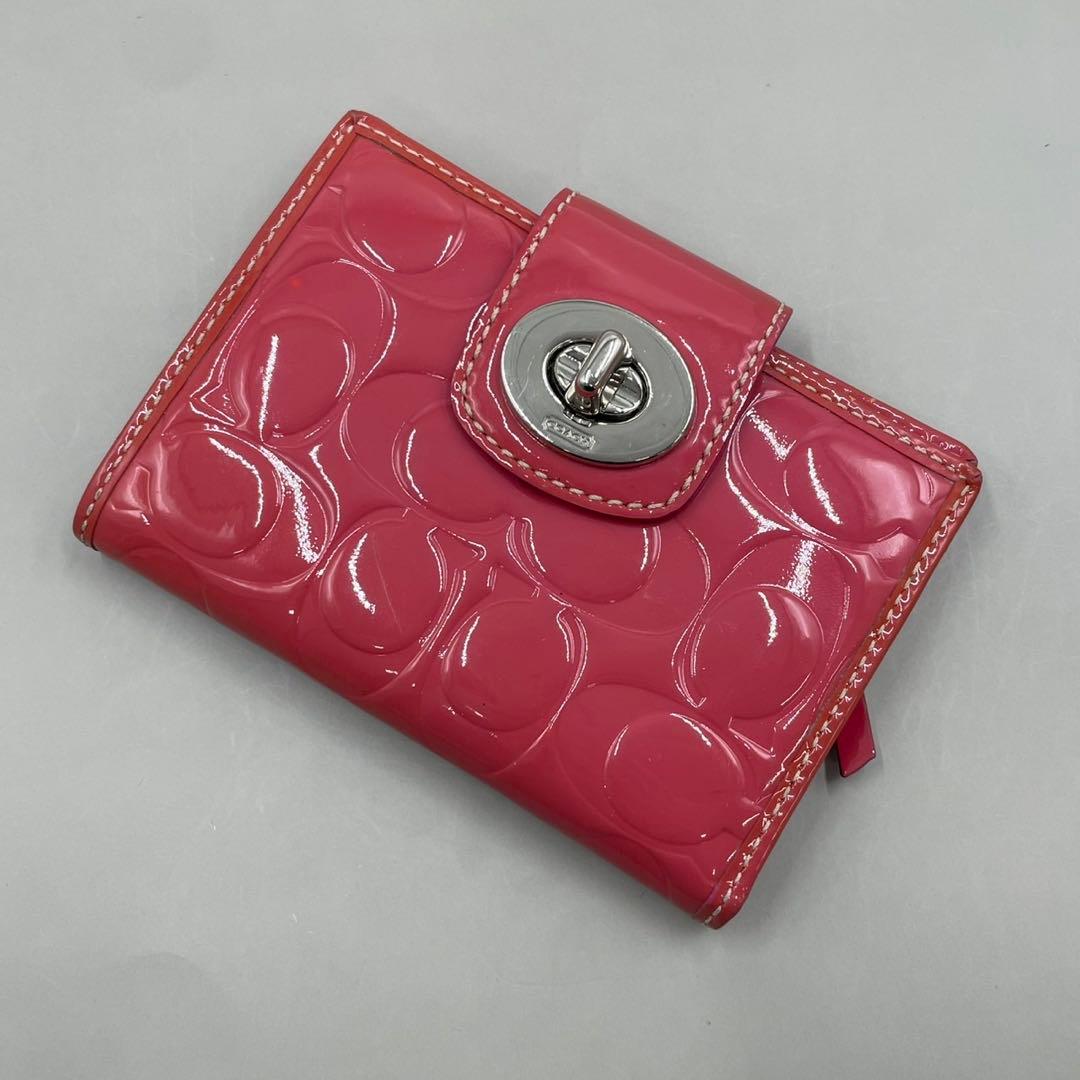 小物 Coach Signature Turnlock Bifold Wallet