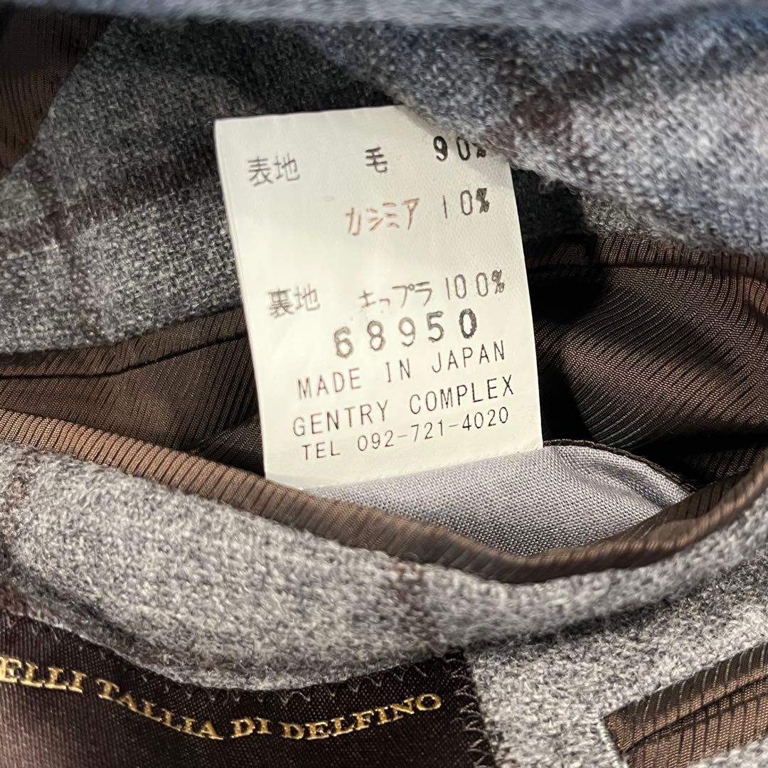 DELFINO デルフィノ カシミヤ混 テーラードジャケット ウィンドペン