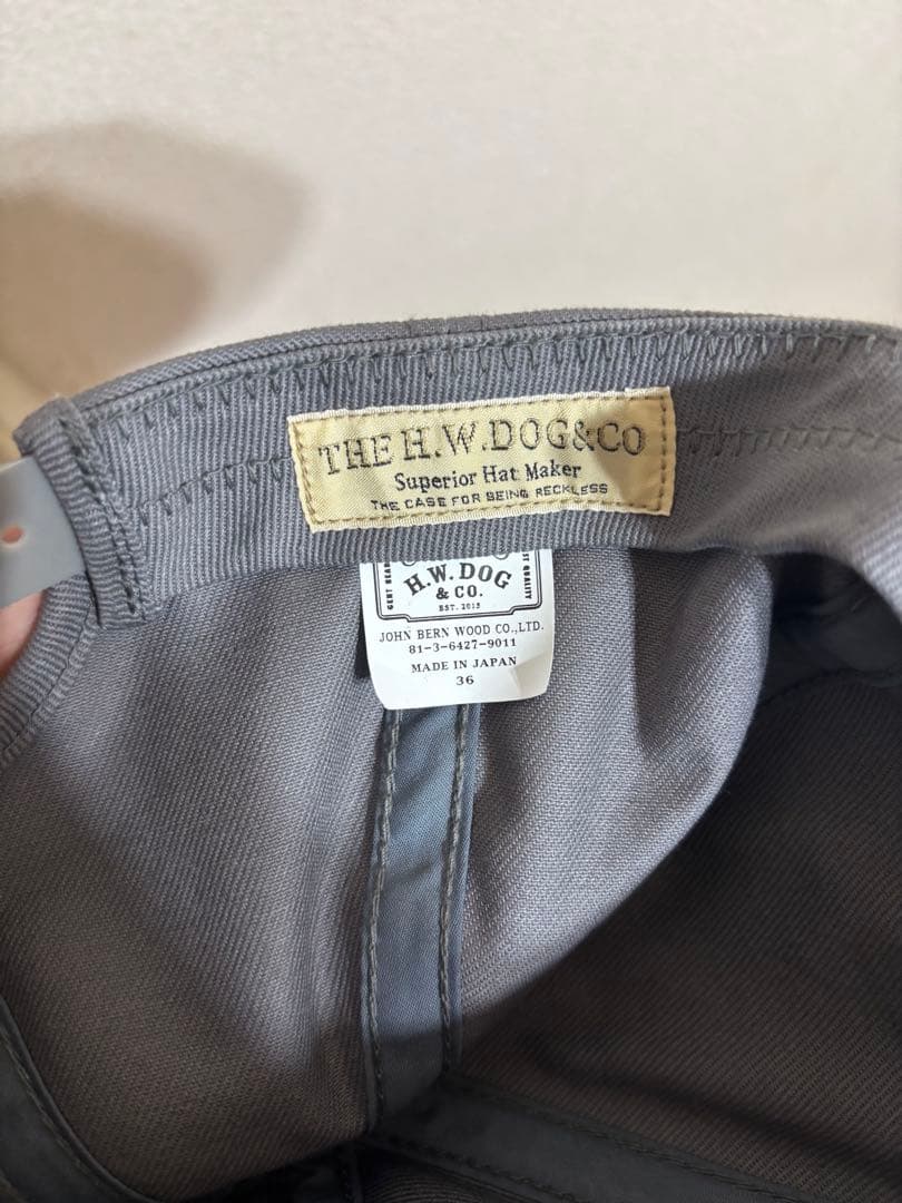 H.W.DOG & Co. グレーキャップ サイズ36