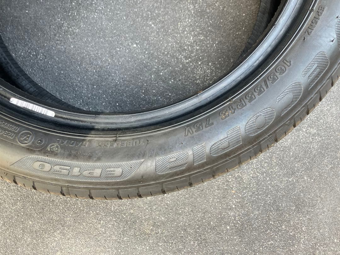 ②ブリヂストン ECOPIA 165/65R15 タイヤ2本セット