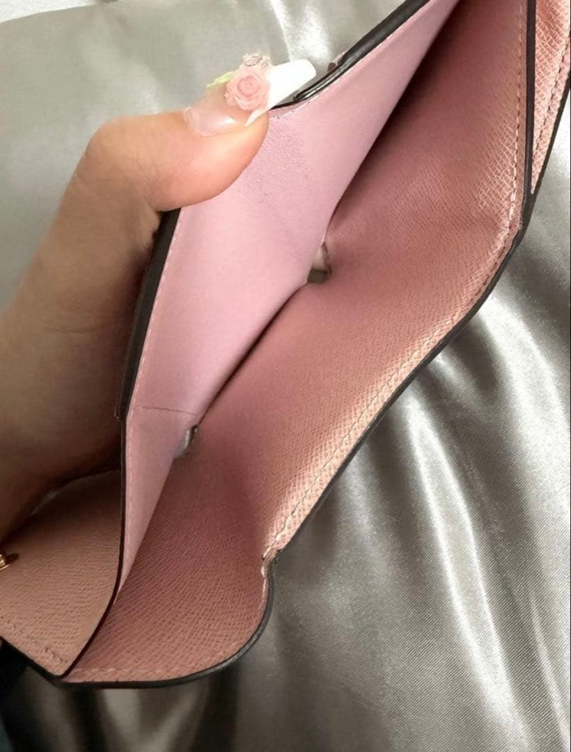 Louis Vuitton 三つ折り財布 ブラウン/ピンク