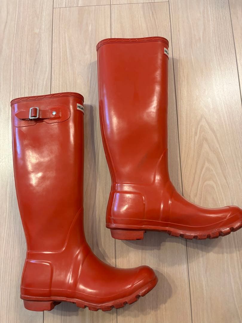 HUNTER ハンター　レインブーツ 25cm 赤