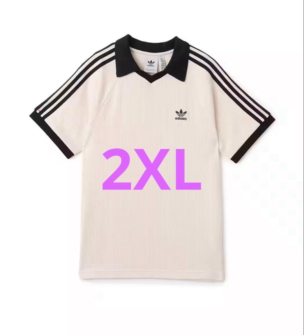 adidas WAFFLE SHORT SLEEVE POLO XXL ホワイト