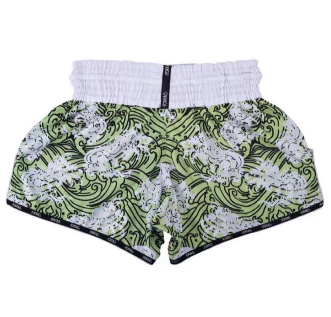 YOKKAO ムエタイパンツ「HAWAIIAN」 GREEN Mサイズ