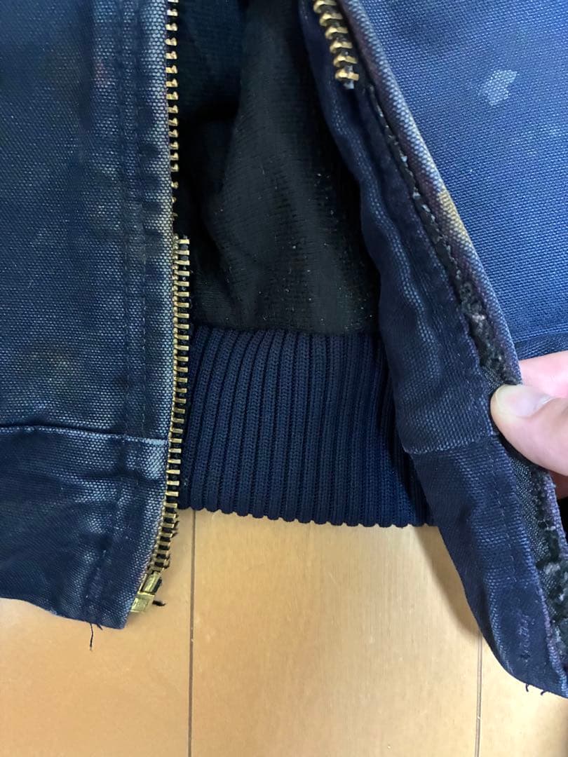ね*む様 Carhartt アクティブジャケット 企業ロゴ ネイビー
