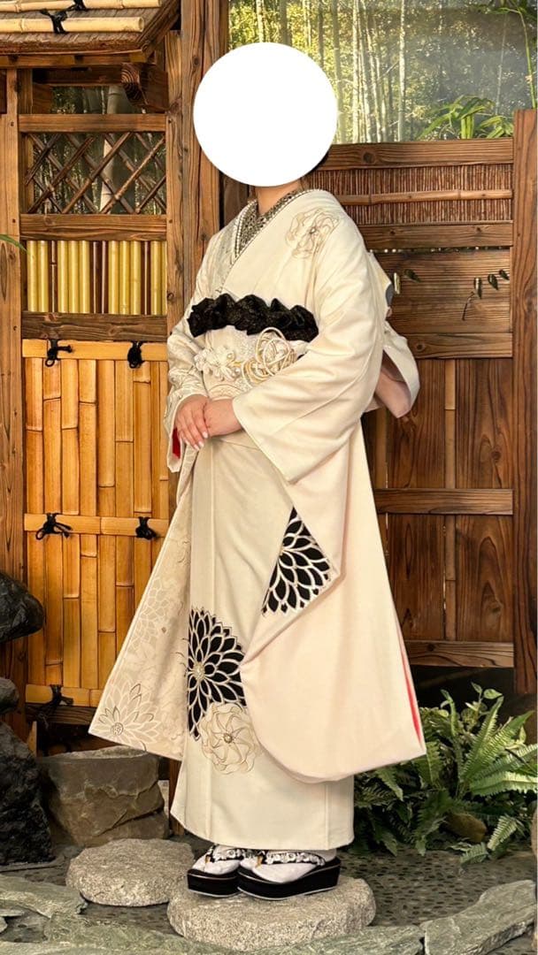 ao_na　白地花柄振袖