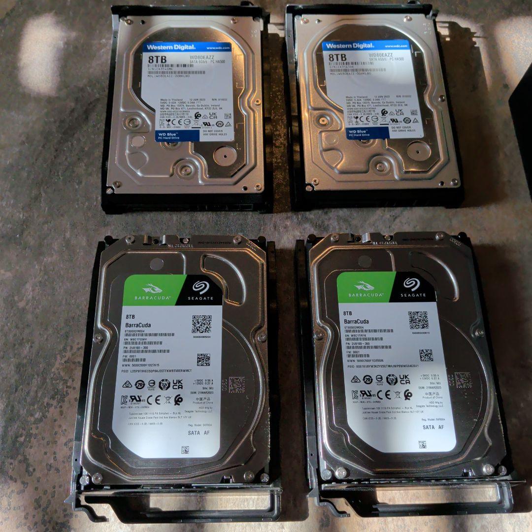 QNAP TS-453d WD & Seagate 8TB HDD 計4台セット