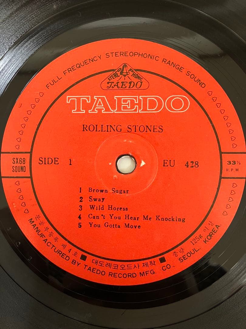 韓国盤 Rolling Stones Sticky Fingers LPレコード