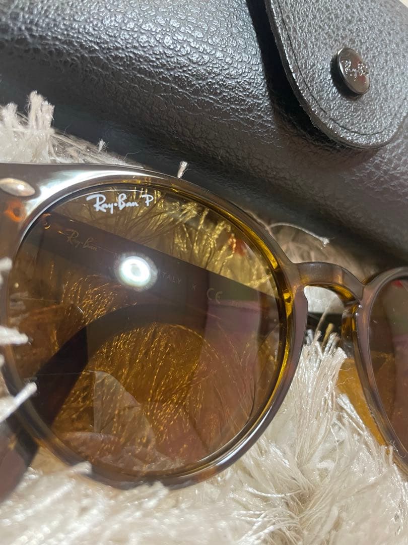 Ray-Ban RB2180F偏光サングラス710/83ハバナ ケース付 美品