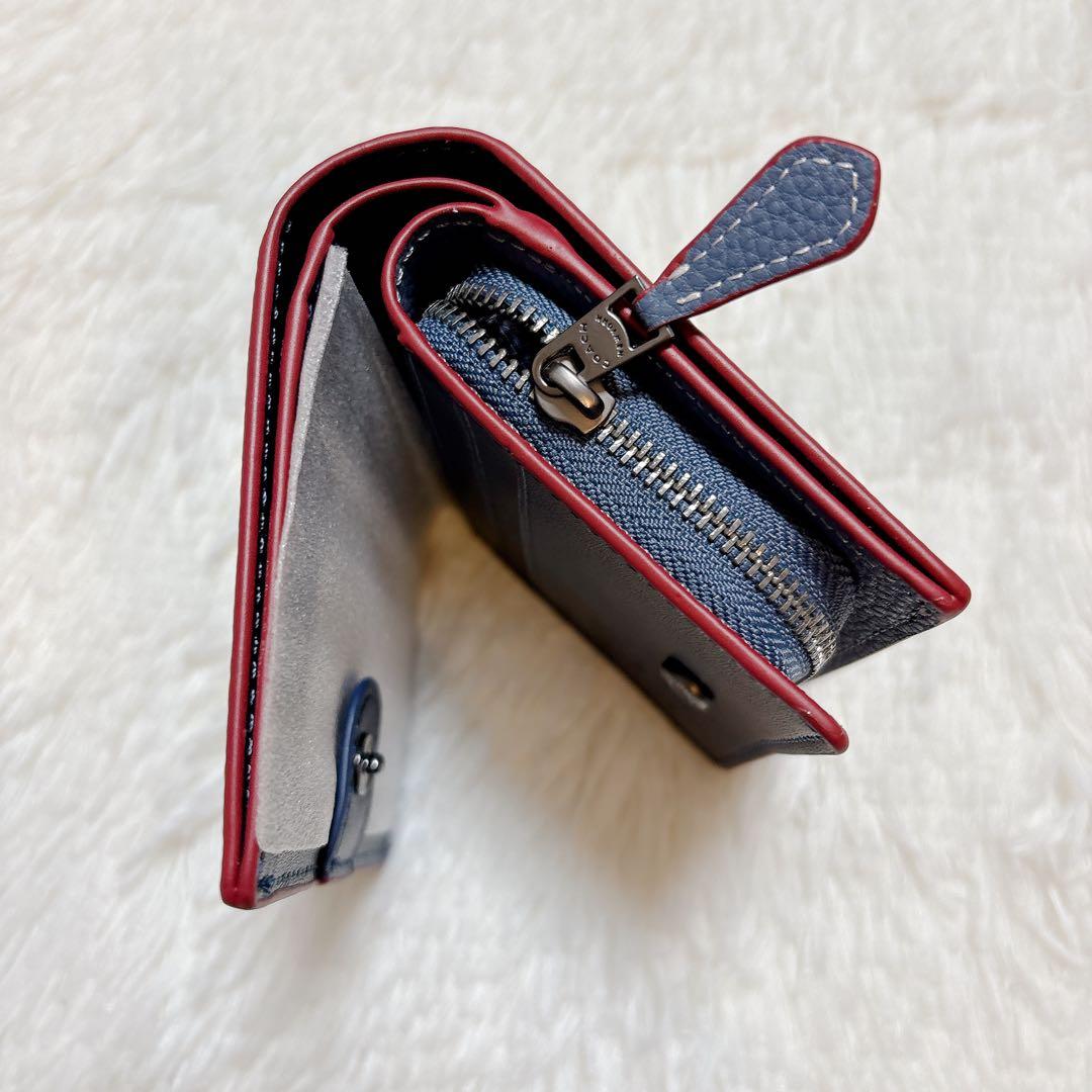 新品・付属品完備⭐️ コーチ スヌーピー 二つ折り財布 ピーナッツ コラボ 青