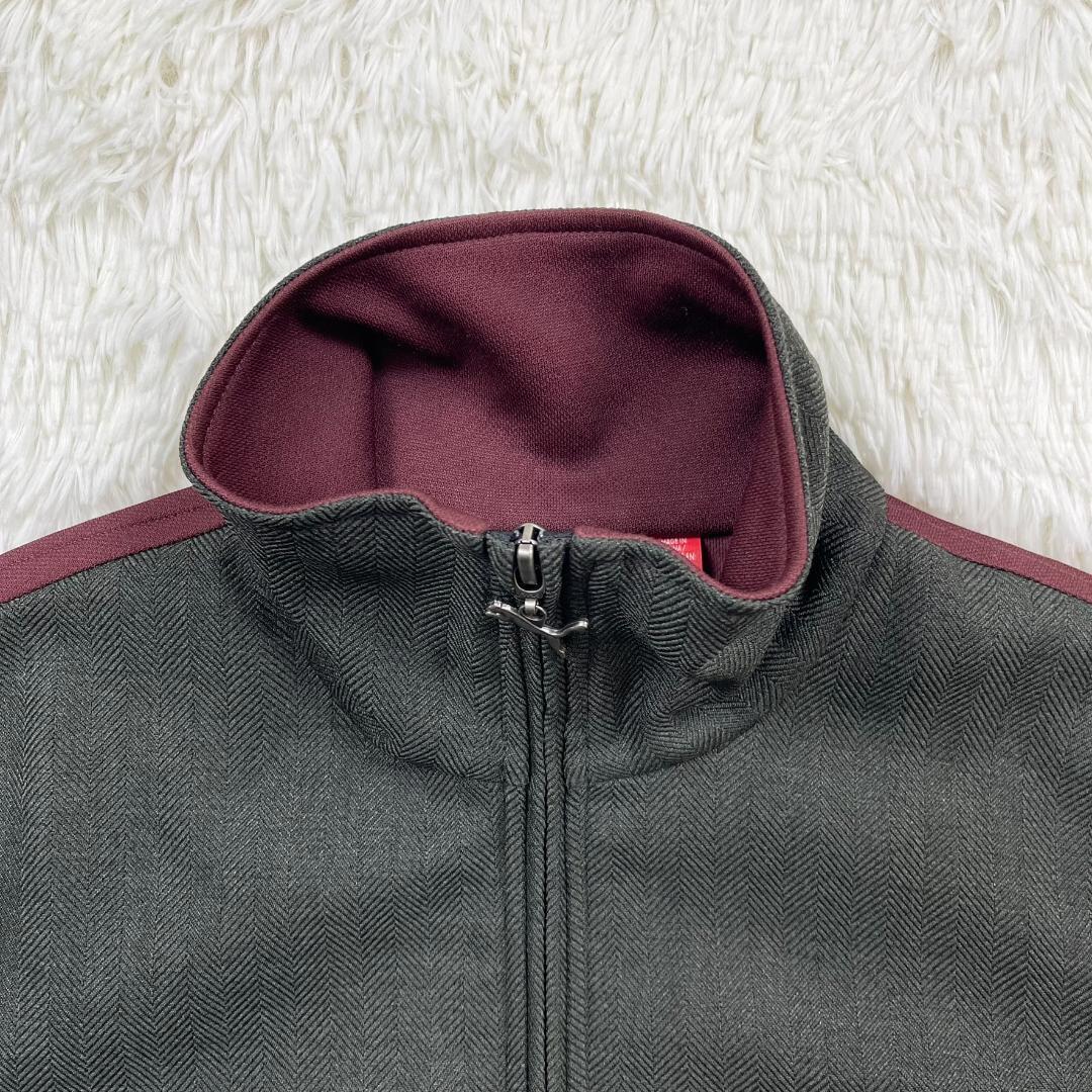 Puma／プーマ エルボーパッチ付 トラックジャケット ジャージ ヘリンボーン