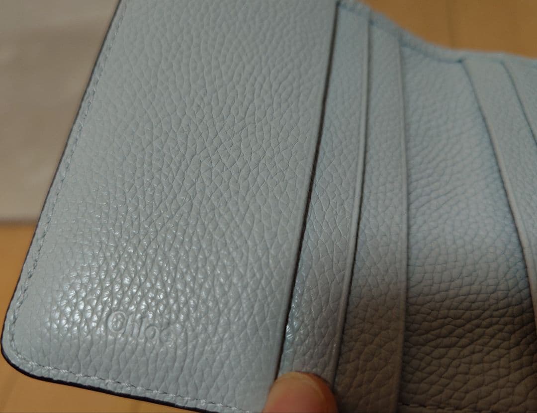 Chloe　財布　Alphabetスモールトリフォールド　Aqua Grey