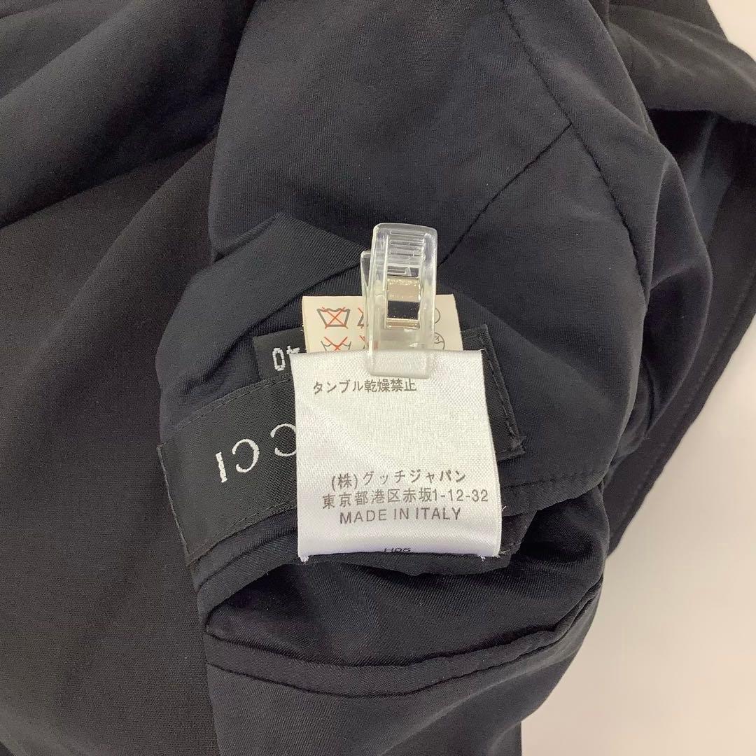 美品 【40】GUCCI グッチ テーラードジャケット ブラック イタリア製