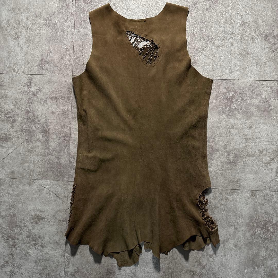 トップス SHARE SPIRIT suede leather tank top lgb