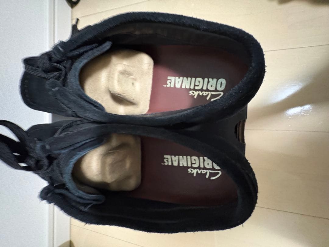 ClarksワラビーGORE-TEX 黒スエード UK7 25.0