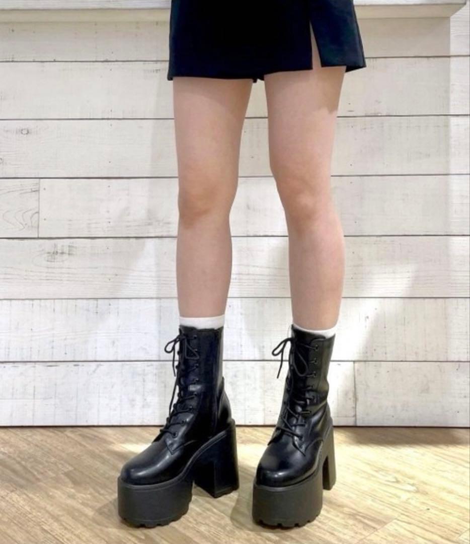 R&E 厚底ブーツ　Sサイズ レースアップ　美品